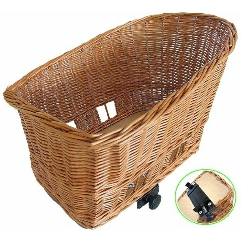 Basil Pasja Dog Bicycle Basket Nature 50cm