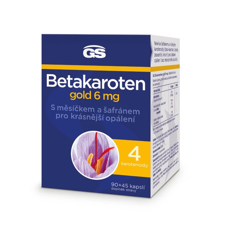 GS Betakaroten gold 6 mg, 90+45 kapslí