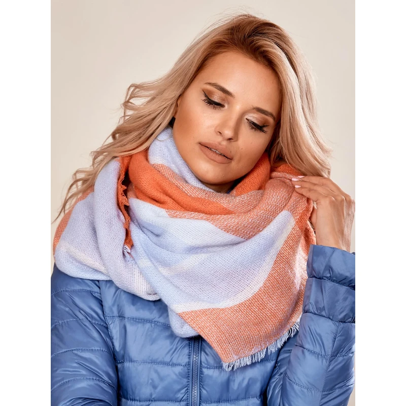 Women's orange knitted scarf