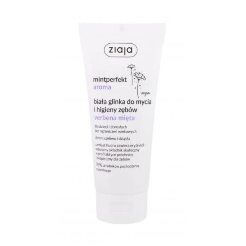 Ziaja Mintperfect Aroma White Clay Verbena & Mint 100 ml zubní pasta unisex Přírodní; Vegan; Cruelty free