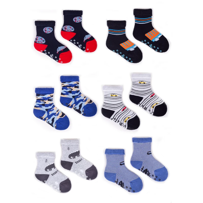 Yoclub Kids's Boys' Terry Socks 6-Pack SKF-0005C-AA0A