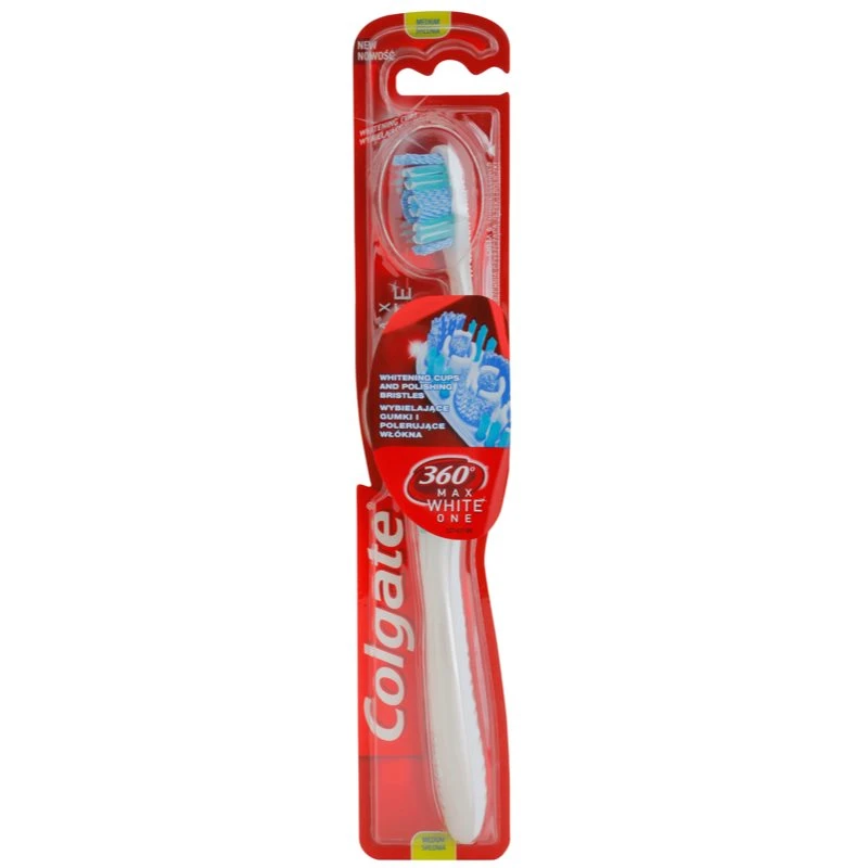 Colgate Max White One 360° zubní kartáček medium 1 ks