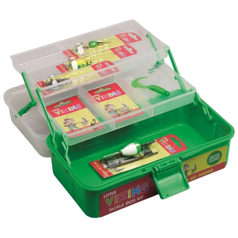 Kinetic kufřík little viking tackle box kit green