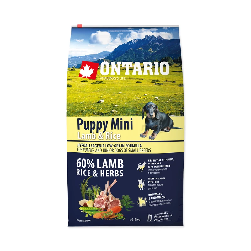 Ontario Puppy Mini Lamb & Rice 6,5kg