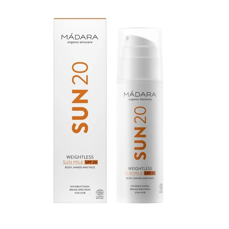 MÁDARA Lehké opalovací mléko Sun 20 (Weightless Sun Milk SPF 20) 150 ml