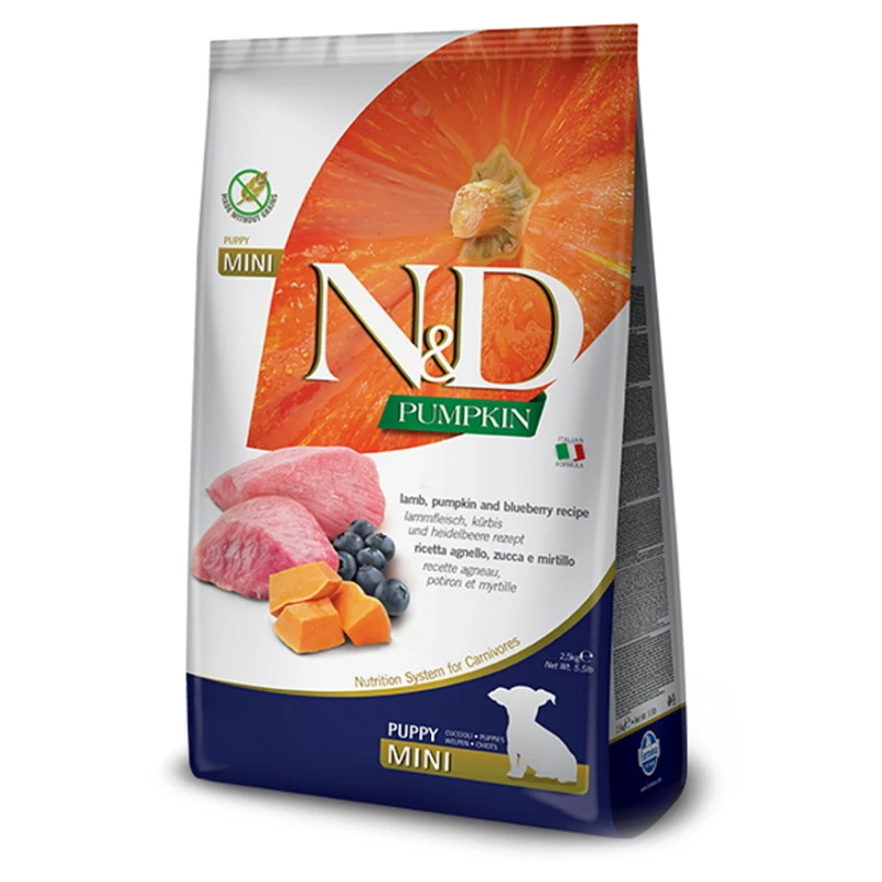 N&D Pumpkin Dog Puppy Mini Lamb & Blueberry 2,5kg