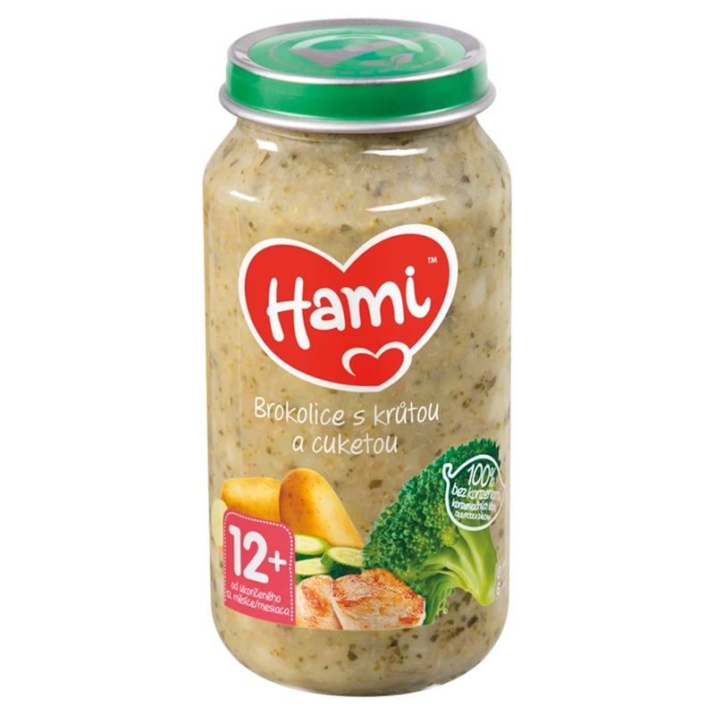 HAMI Brokolice a krůtí prsa (250 g) - maso-zeleninový příkrm