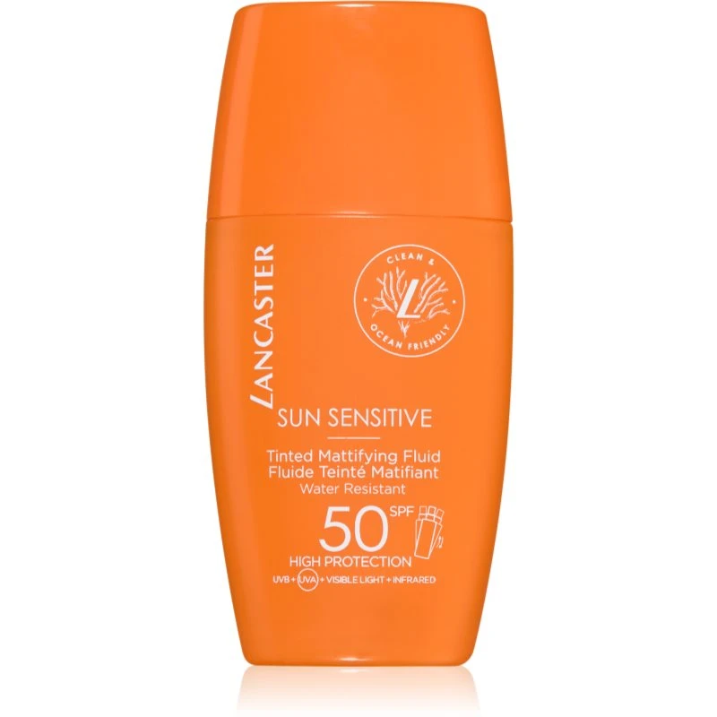 Lancaster Sun Sensitive Tinted Mattifying Fluid zmatňující emulze voděodolná SPF 50 30 ml