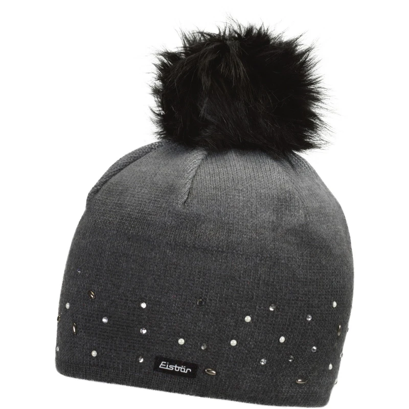 Eisbär Dip Dye Lux Crystal Womens Beanie Grey Print/Black UNI Lyžařská čepice