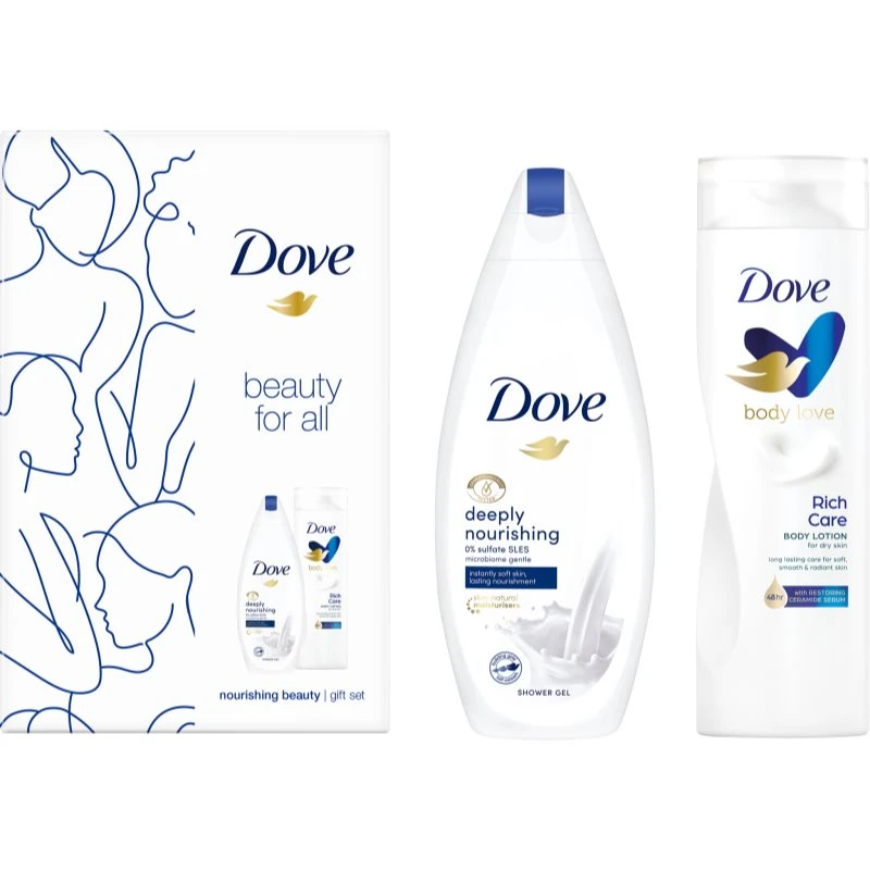 Dove Beauty for all dárková sada (pro výživu a hydrataci)