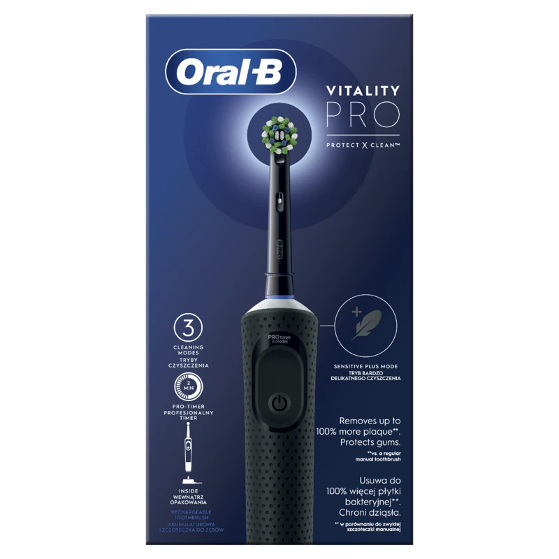 Oral B Vitality Pro Protect x Clean elektrický zubní kartáček Black