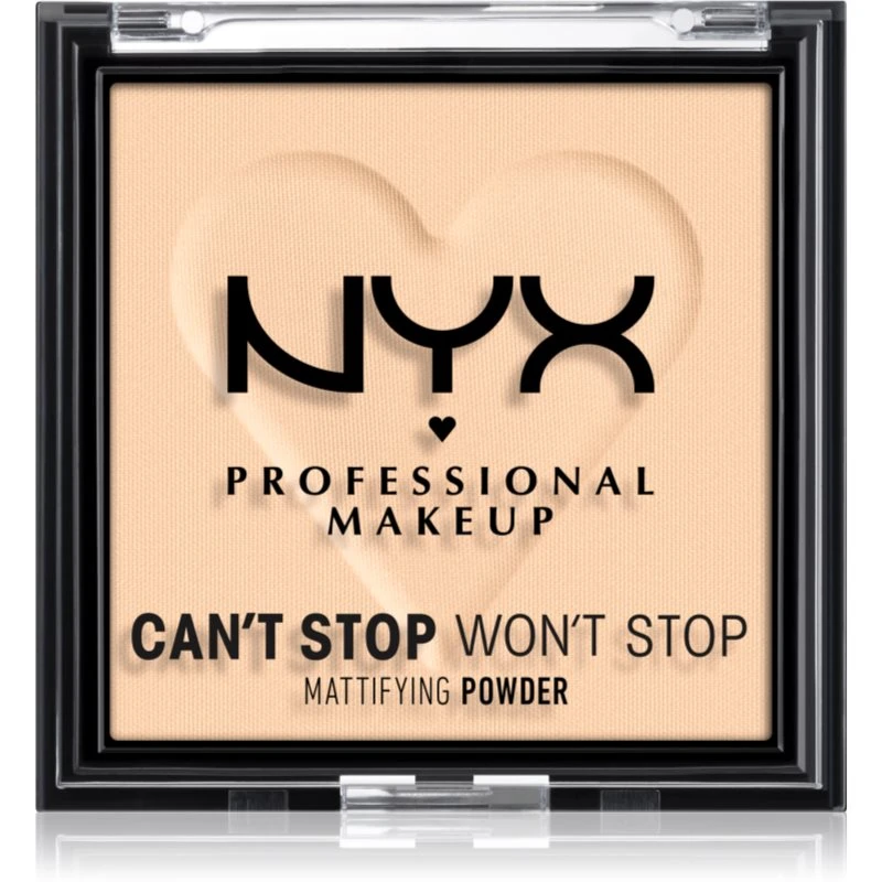 NYX Professional Makeup Can't Stop Won't Stop Mattifying Powder matující pudr odstín 02 Light 6 g