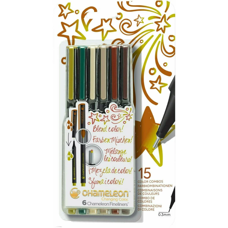 Chameleon Fineliner Nature Tones 6 ks