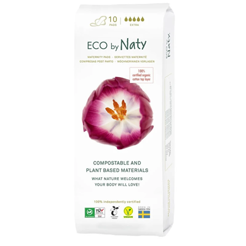 Eco by Naty Dámské ECO mateřské vložky po porodu Naty (10 ks)