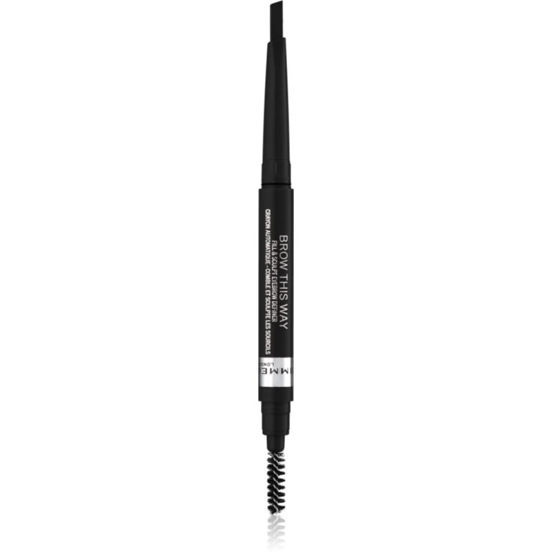 Rimmel Brow This Way tužka na obočí s kartáčkem 2 v 1 odstín 004 Soft Black 0,25 g