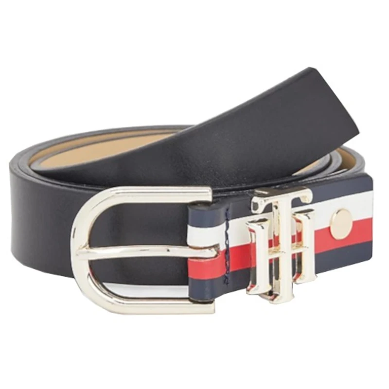 Tommy Hilfiger Dámský kožený opasek AW0AW12137BDS 85 cm