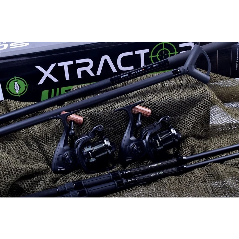 Sonik prut s navijákem xtractor 2 rod carp kit 3 m 3,5 lb