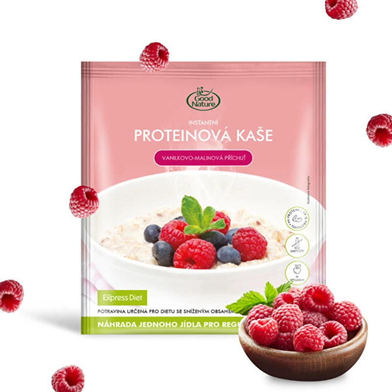 Good Nature Proteinová kaše s vanilkovo-malinovou příchutí na hubnutí 60 g