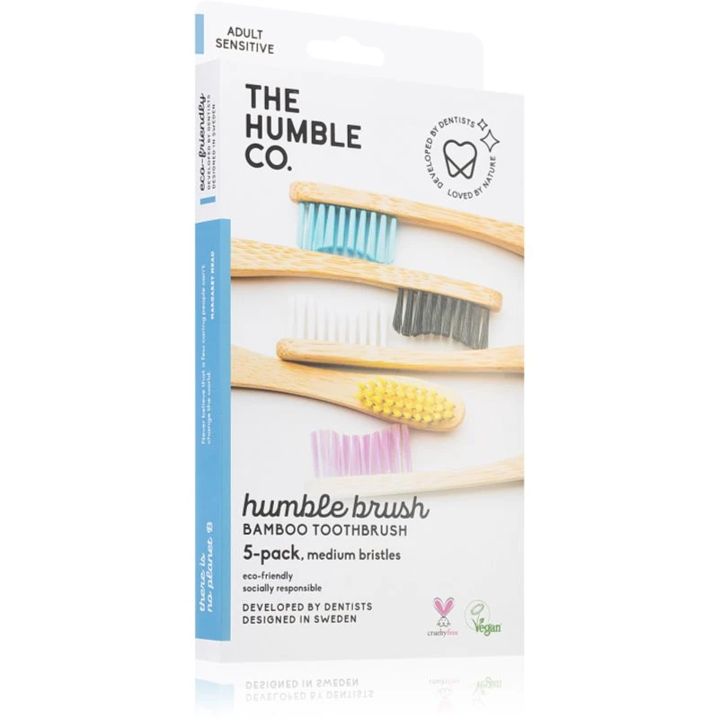 The Humble Co. Brush Adult bambusový zubní kartáček medium I. 5 ks