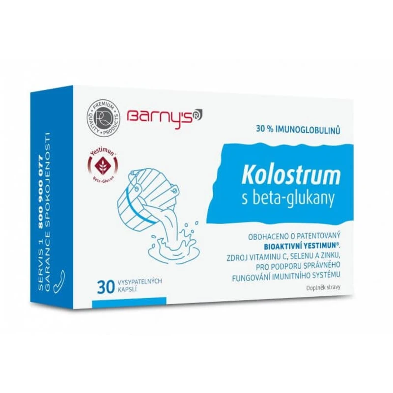 Barny´s Kolostrum s beta-glukany 30 kapslí