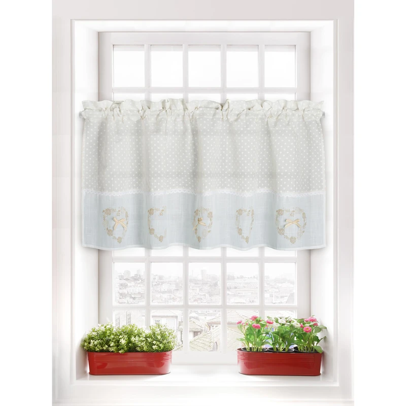 Edoti Cafe curtain Romance A508