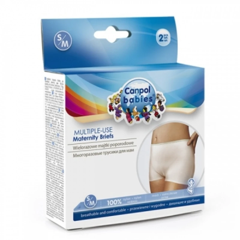 Canpol babies Maternity Briefs poporodní kalhotky velikost S/M 2 ks