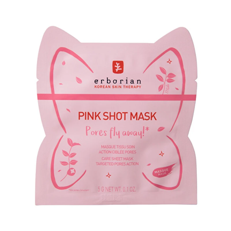 Erborian Pleťová maska na rozšířené póry Pink Shot Mask (Care Sheet Mask) 5 g