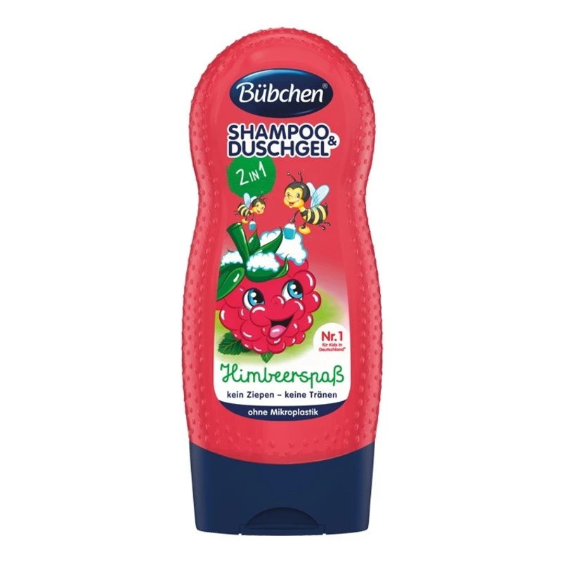 Bübchen Kids Shampoo & Shower šampon a sprchový gel 2 v 1 Himbeere 230 ml