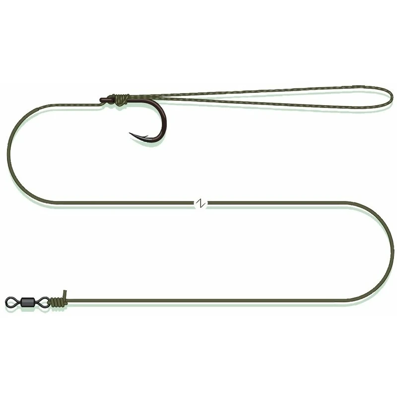 MADCAT Coated Pellet Rig Green 0,75 mm-1,20 mm # 2 60 cm