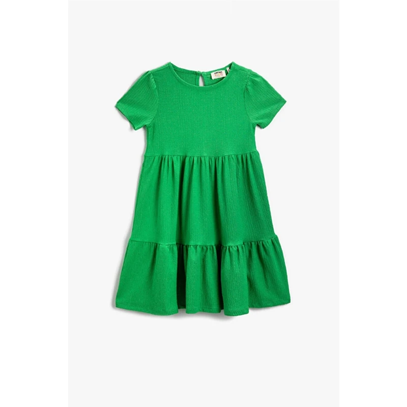 Koton Dress Basic Flounce Short Sleeve