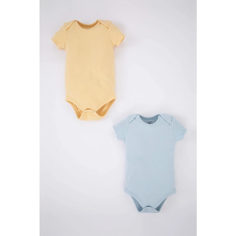 DEFACTO Baby Boy Corduroy Camisole 2-Piece Short Sleeve Snap Body