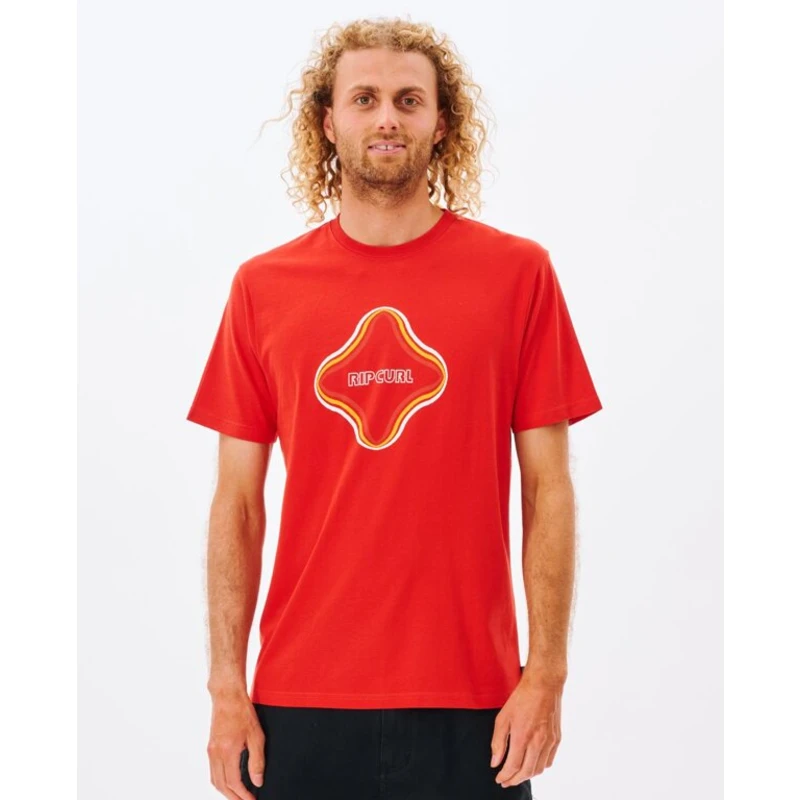 Tričko Rip Curl SURF REVIVAL VIBRATIONS TEE  Blood