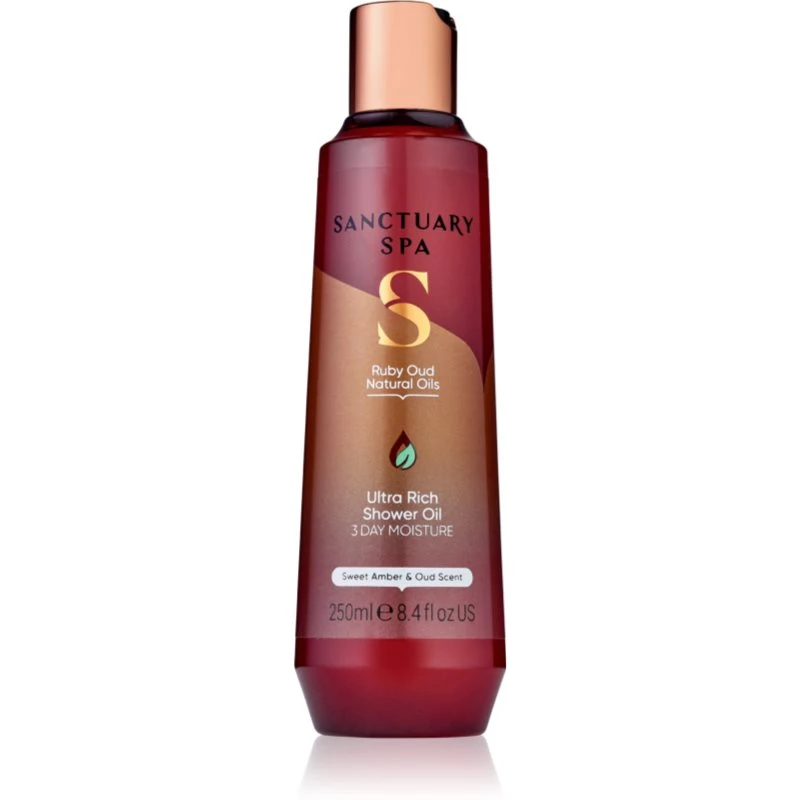 Sanctuary Spa Ruby Oud pečující sprchový olej s vyživujícím účinkem 250 ml