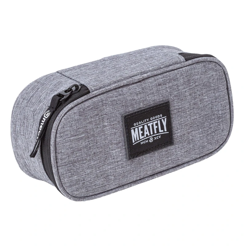 Meatfly Penál Pencil Case L Heather Grey