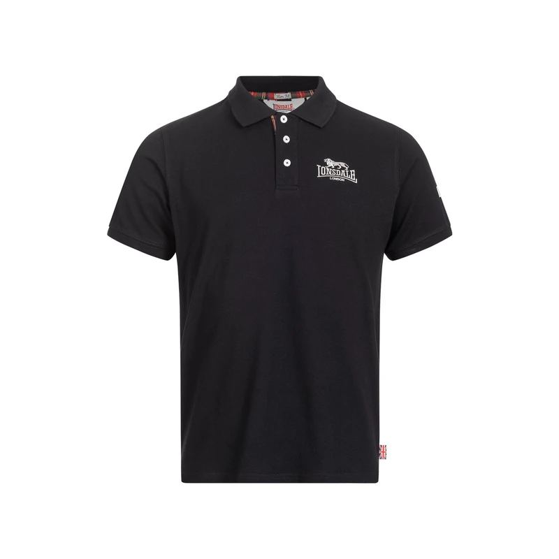 Pánské polo Lonsdale 117230-Black/Silver