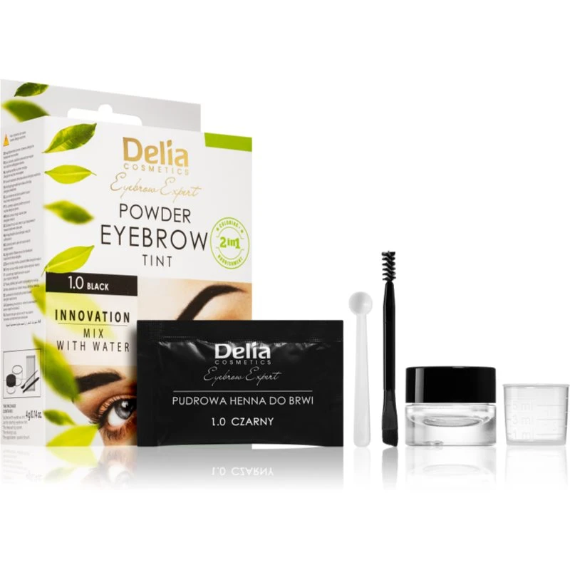 Delia Cosmetics Eyebrow Expert tónovací barva na obočí odstín 1.0 Black 4 g