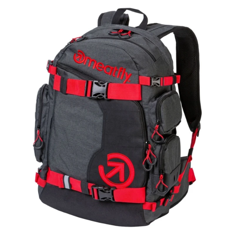 Meatfly Wanderer Backpack Red/Charcoal 28 L