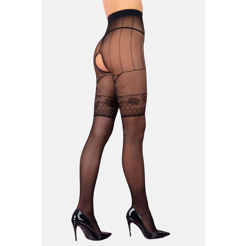 Dámské punčochy LivCo Corsetti Fashion LivCo_Corsetti_Fashion_Tights_Napama_Black