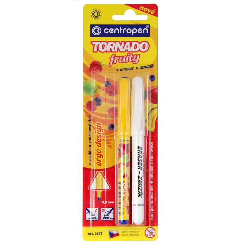 Tornádo fruity + zmizík Centropen Tornado fruity 2675 + zmizík - mix barev