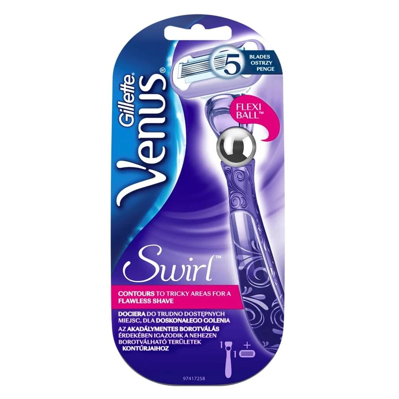 Gillette Venus Swirl Extra Smooth holicí strojek + náhradní břity 1 ks