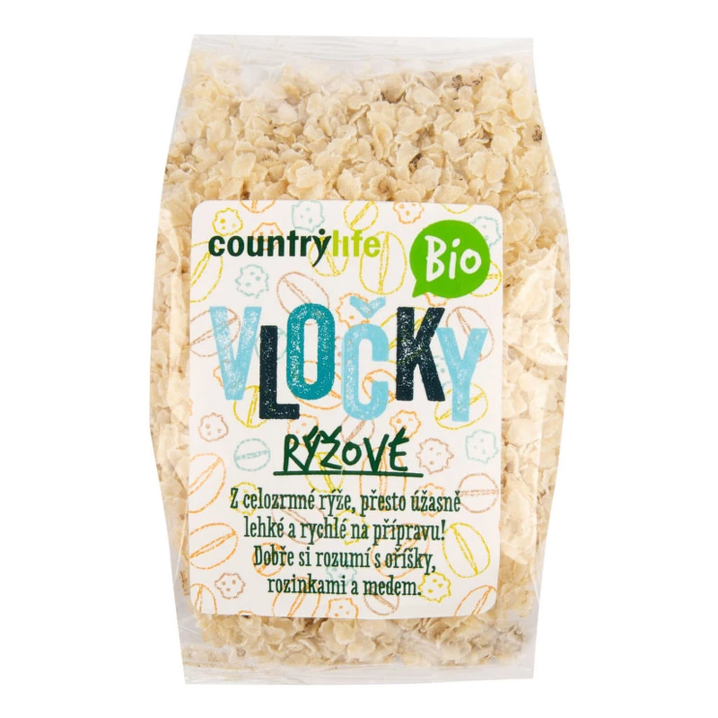 Country Life Vločky rýžové BIO 250 g