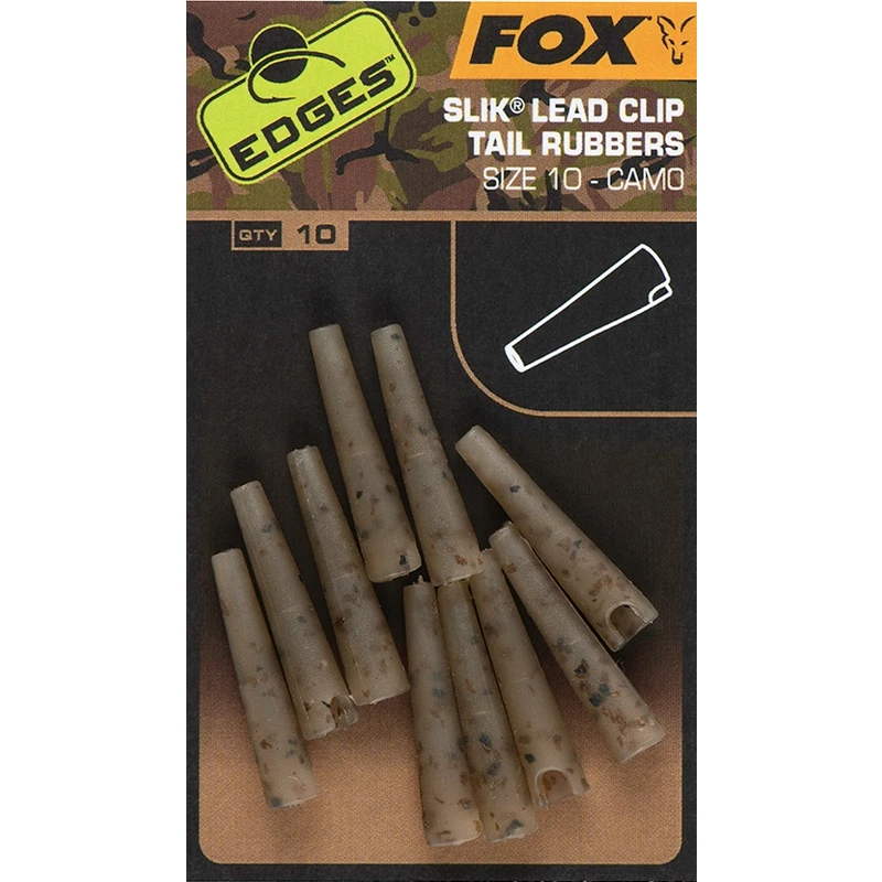 Fox převleky edges camo silk lead clip tail rubbers 10 ks velikost 10