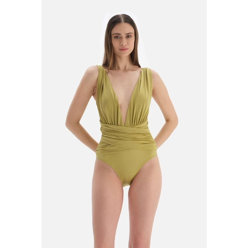 Dagi Pistachio Deep V Swimwear