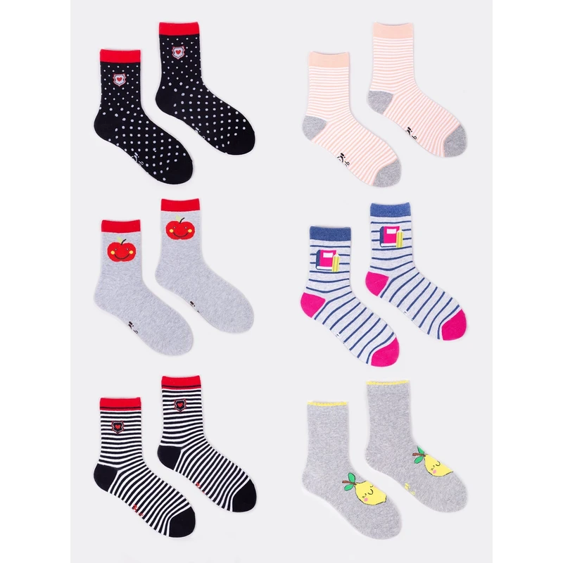 Yoclub Kids's 6Pack Socks SKA-0006G-AA00-007