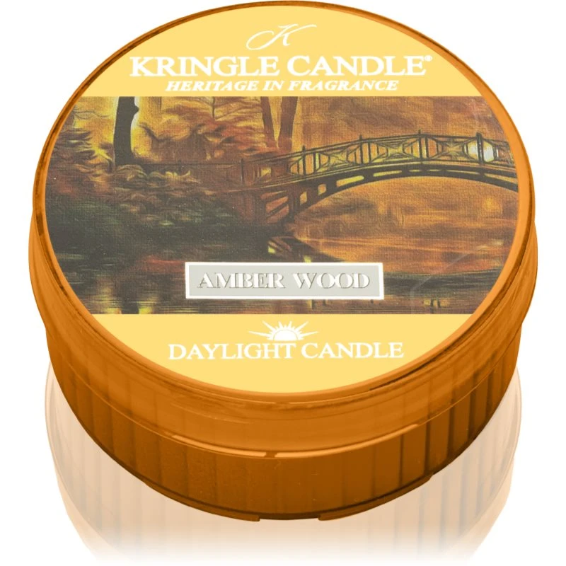 Kringle Candle Amber Wood čajová svíčka 42 g