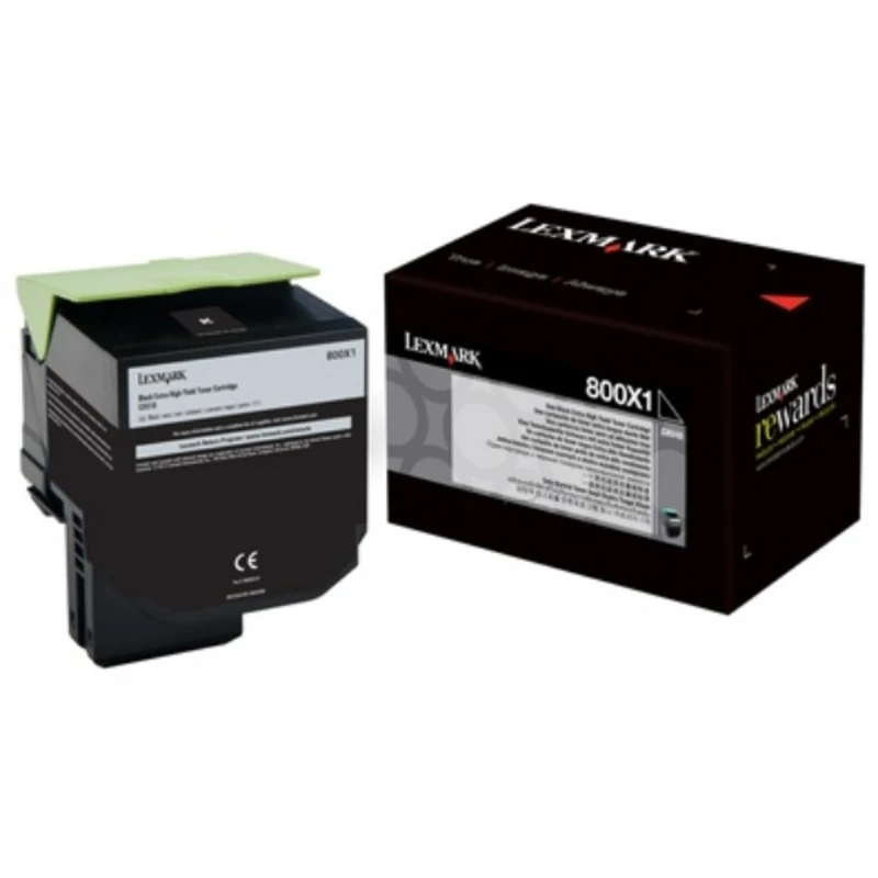 Lexmark originální toner 80C0X10, black, 8000str., extra high capacity, Lexmark CX510de, CX510dhe, CX510dthe