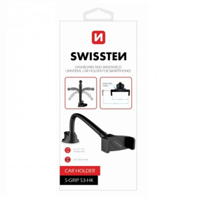 Držák do auta Swissten S-Grip S3-HK, černý