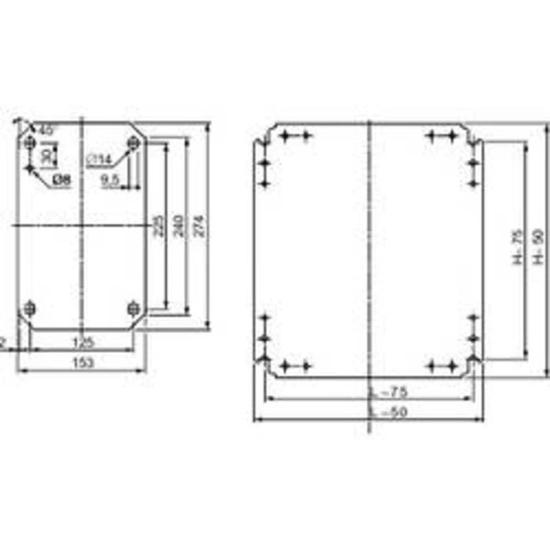 Plný montážní panel 500X400 Schneider NSYMM54