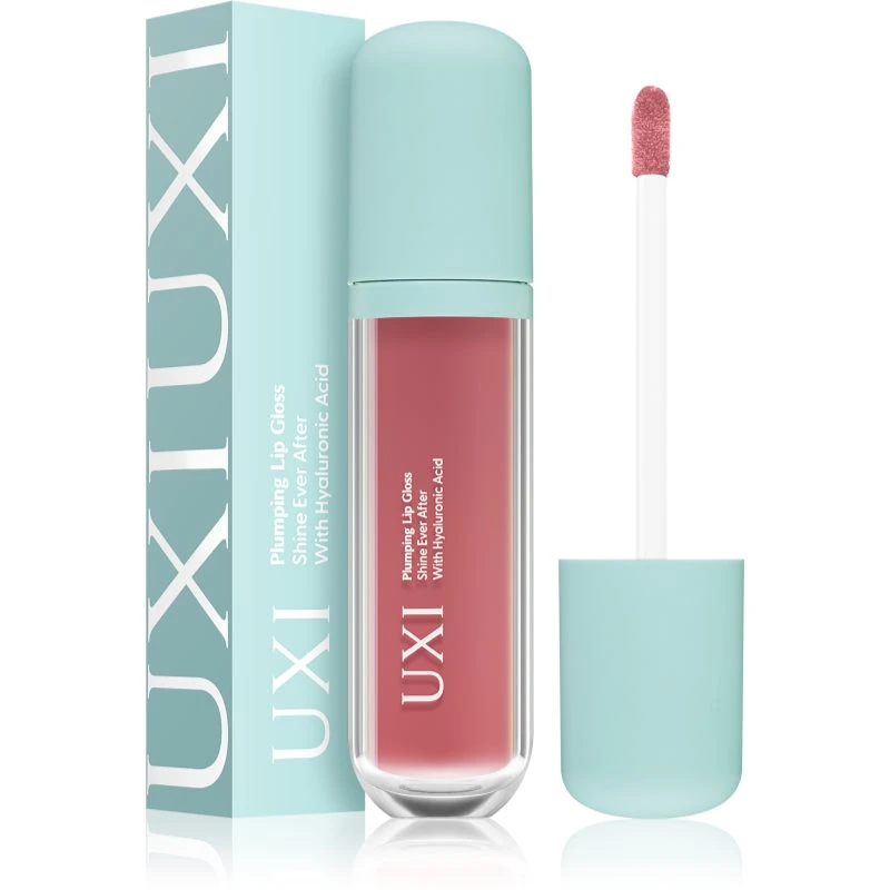 UXI BEAUTY Plumping lipgloss lesk na rty pro větší objem s kyselinou hyaluronovou Rose pink 5 ml