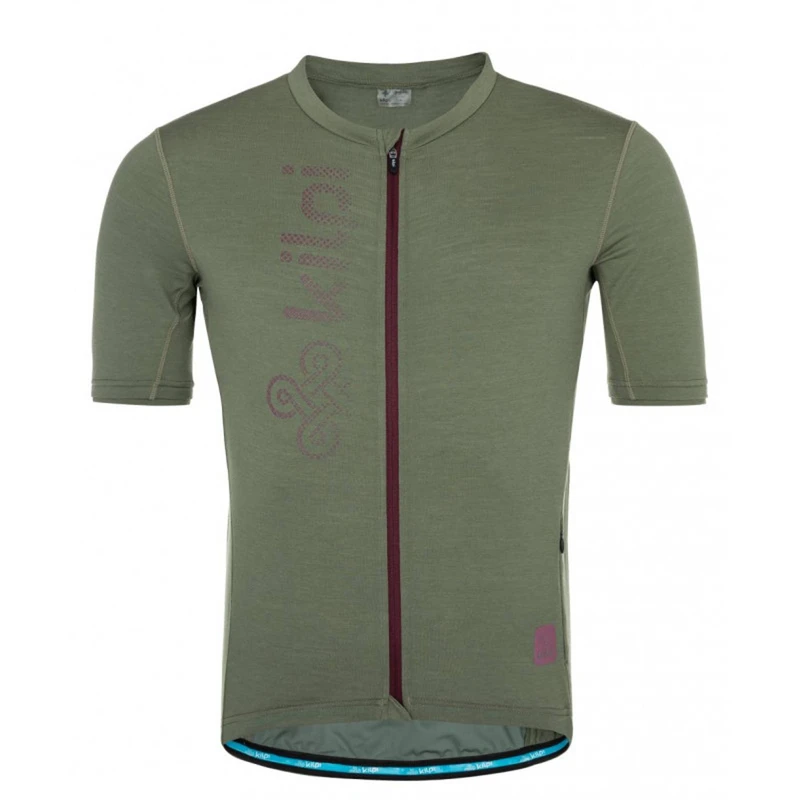 Men's merino cycling jersey Kilpi PETRANA-M KHAKI